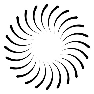 Soyut spiral, girdap ve dönüş. Voilute, helix, koklear element