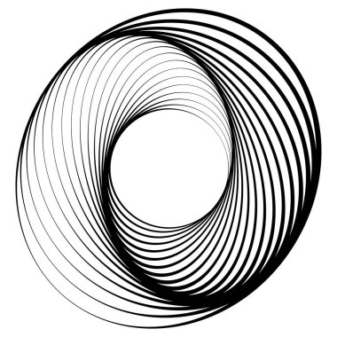 Soyut spiral, girdap ve dönüş. Voilute, helix, koklear element