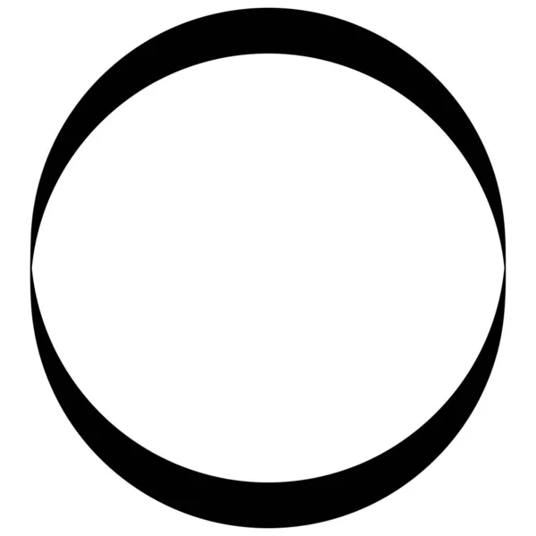 Einfache Kaligraphische Kreise Ovale Elliptische Elemente Kreis Rahmen Kreis Rand — Stockvektor