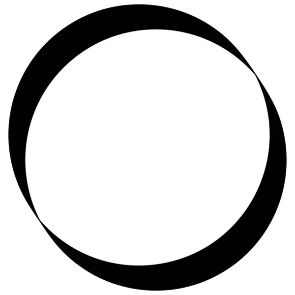 Semplice Cerchio Caligrafico Ovale Ellisse Telaio Cerchio Set Bordo Cerchio — Vettoriale Stock