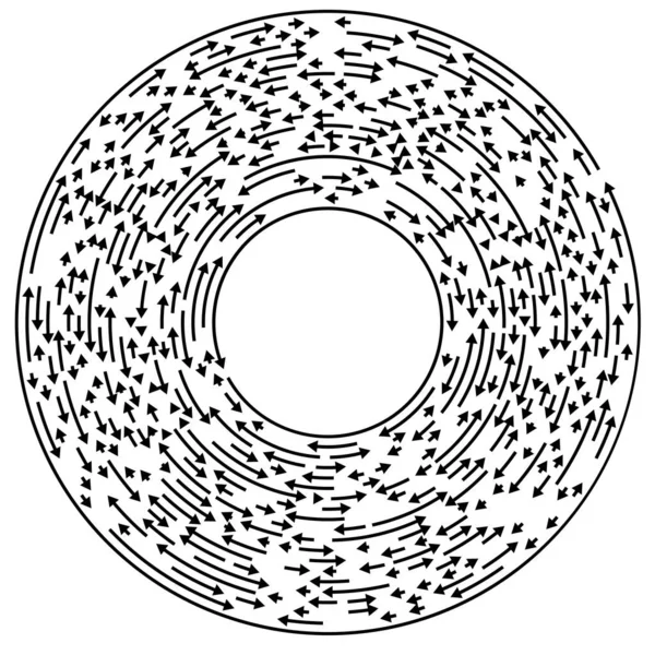 Circular Flechas Cíclicas Elemento Círculo — Archivo Imágenes Vectoriales
