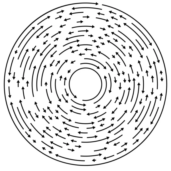 Kreisförmiges Zyklisches Pfeile Kreiselement — Stockvektor