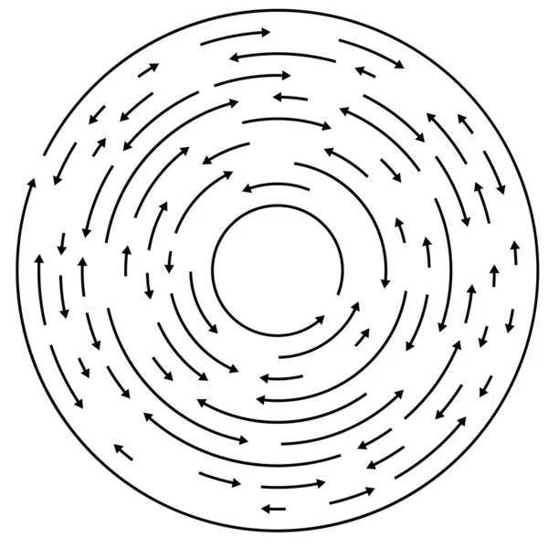 Circular Flechas Cíclicas Elemento Círculo —  Vetores de Stock