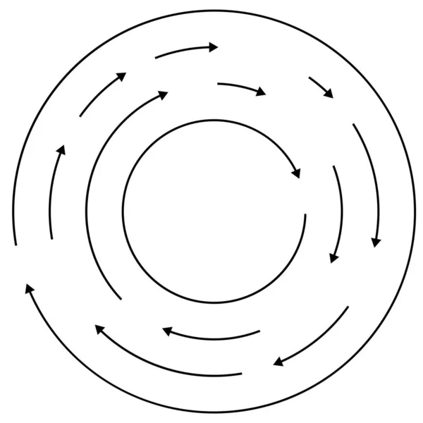 円の矢印円要素 — ストックベクタ