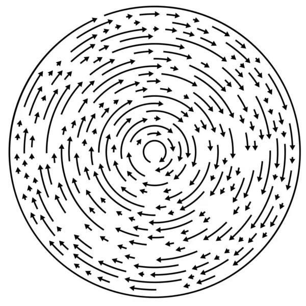 Cirkelvormige Cyclische Pijlen Cirkel Element — Stockvector