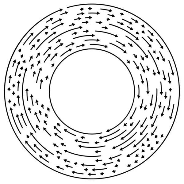Circular Flechas Cíclicas Elemento Círculo — Archivo Imágenes Vectoriales