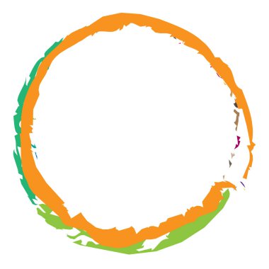 Huysuz, desenli daire elementi. Grunge Stock vektör illüstrasyonunu, Clip-art grafiklerini daire içine alıyor.