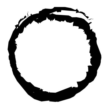 Huysuz, desenli daire elementi. Grunge Stock vektör illüstrasyonunu, Clip-art grafiklerini daire içine alıyor.