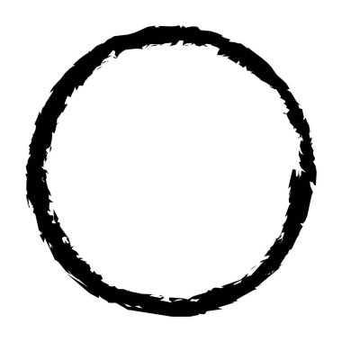 Huysuz, desenli daire elementi. Grunge Stock vektör illüstrasyonunu, Clip-art grafiklerini daire içine alıyor.