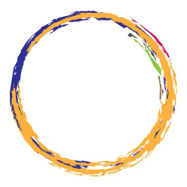 Huysuz, desenli daire elementi. Grunge Stock vektör illüstrasyonunu, Clip-art grafiklerini daire içine alıyor.