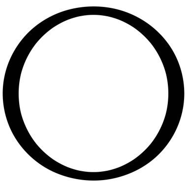 Basit kaligrafik daire, oval, elips elementleri. Çember çerçeve, daire kenarı Stok vektör illüstrasyonunu, Clip-art grafiklerini ayarlar.