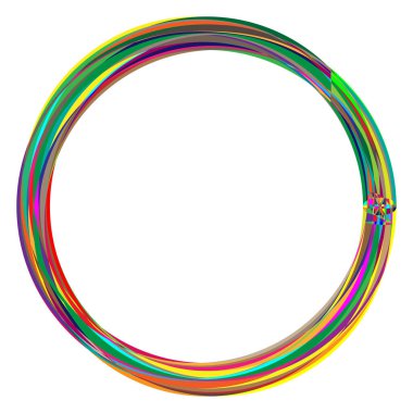 Basit kaligrafik daire, oval, elips elementleri. Çember çerçeve, daire kenarı Stok vektör illüstrasyonunu, Clip-art grafiklerini ayarlar.