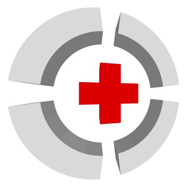 Crosshair, hedef işareti, reticle, reticule sight simgesi, sembol, Stock vektör ilüstrasyonunu imzala, Clip-art grafikleri.