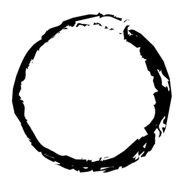 Grungy Texture Circle要素セット グランジサークルストックベクトルイラスト クリップアートグラフィック — ストックベクタ