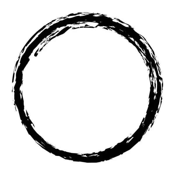 Grungy Strutturato Cerchio Elemento Impostato Grunge Circles Illustrazione Vettoriale Stock — Vettoriale Stock