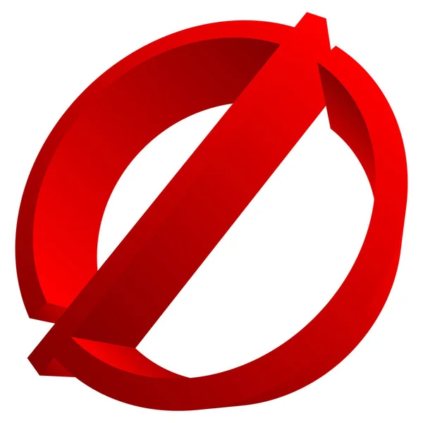 Omezení Ikona Prohibiční Značky Symbol Skladová Vektorová Ilustrace Clip Art — Stockový vektor