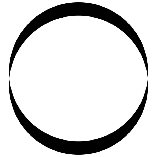 Jednoduchý Kaligrafický Kruh Oválné Elipsovité Prvky Circle Frame Circle Border — Stockový vektor