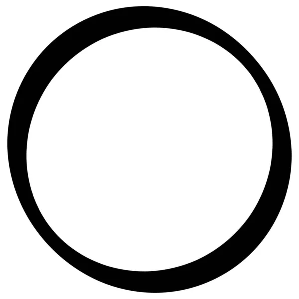 Απλός Caligraphic Κύκλος Οβάλ Ελλειπτικά Στοιχεία Πλαίσιο Κύκλου Σύνολα Περιγράμματος — Διανυσματικό Αρχείο