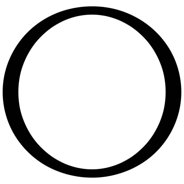 Jednoduchý Kaligrafický Kruh Oválné Elipsovité Prvky Circle Frame Circle Border — Stockový vektor