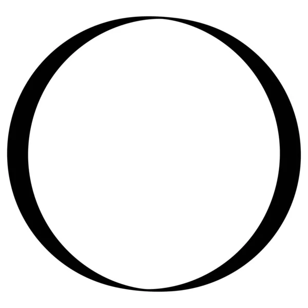 Jednoduchý Kaligrafický Kruh Oválné Elipsovité Prvky Circle Frame Circle Border — Stockový vektor