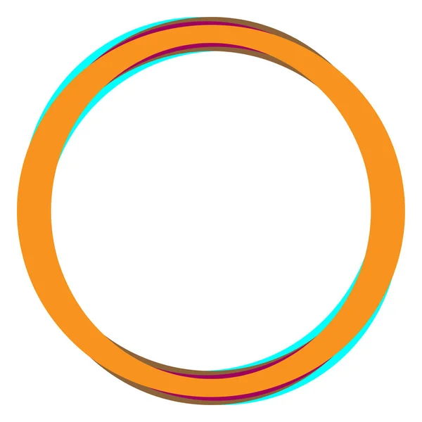 Eenvoudige Kaliber Cirkel Ovale Ellips Elementen Circle Frame Circle Border — Stockvector