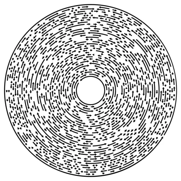 Circulaire Flèche Cyclique Élément Cercle — Image vectorielle