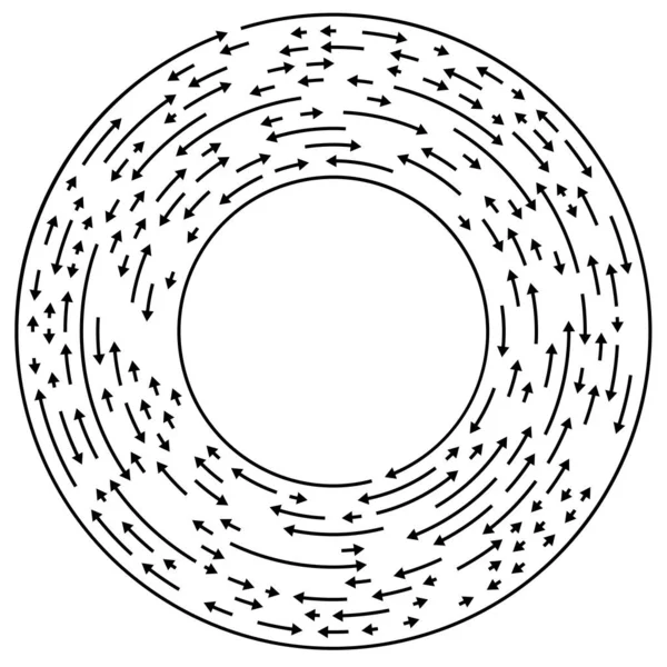 Circular Flechas Cíclicas Elemento Círculo —  Vetores de Stock