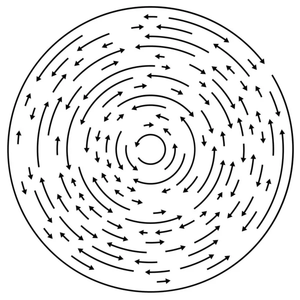 Circulaire Flèche Cyclique Élément Cercle — Image vectorielle