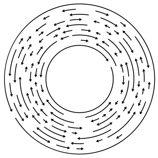 Circular Flechas Cíclicas Elemento Círculo —  Vetores de Stock