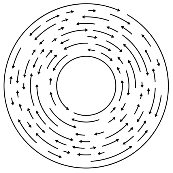 Circular Flechas Cíclicas Elemento Círculo —  Vetores de Stock