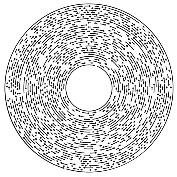 Circulaire Flèche Cyclique Élément Cercle — Image vectorielle