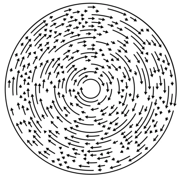 Circulaire Flèche Cyclique Élément Cercle — Image vectorielle