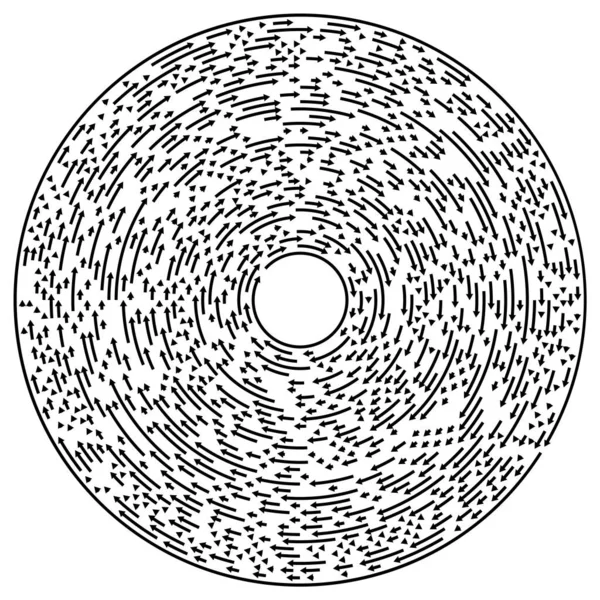 Circular Flechas Cíclicas Elemento Círculo — Vetor de Stock