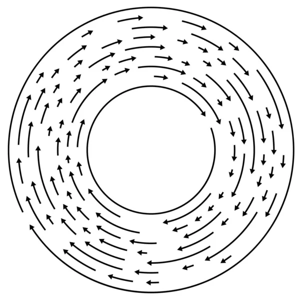 Okrągły Cykliczny Element Koła Strzałek — Wektor stockowy