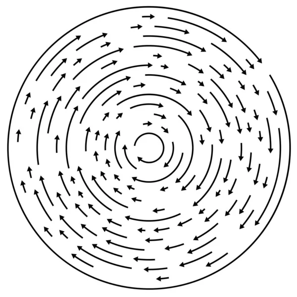Circulaire Flèche Cyclique Élément Cercle — Image vectorielle