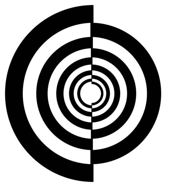 Espiral Abstracta Remolino Giro Voilute Hélice Elemento Coclear — Vector de stock