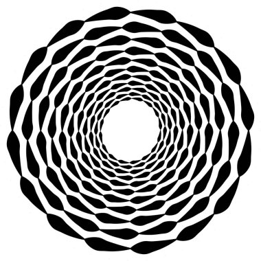 Soyut spiral, girdap ve dönüş. Voilute, helix, koklear element