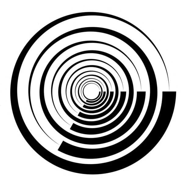 Espiral Abstracta Remolino Giro Voilute Hélice Elemento Coclear — Vector de stock