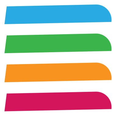 Dikdörtgen pankart, plaket, düğme, etiket ve etiketleme şekli boş, boş, telif alanı vektör çizimi, klip- sanat grafikleri 