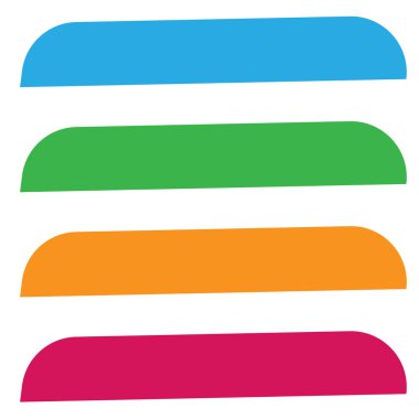 Dikdörtgen pankart, plaket, düğme, etiket ve etiketleme şekli boş, boş, telif alanı vektör çizimi, klip- sanat grafikleri 