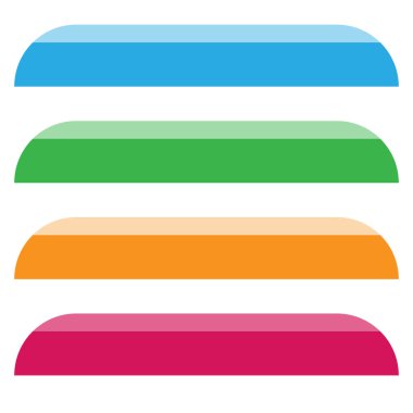 Dikdörtgen pankart, plaket, düğme, etiket ve etiketleme şekli boş, boş, telif alanı vektör çizimi, klip- sanat grafikleri 