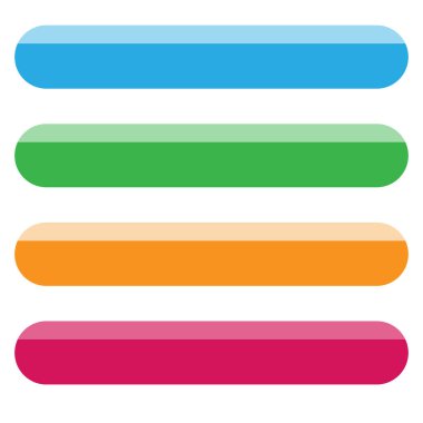 Dikdörtgen pankart, plaket, düğme, etiket ve etiketleme şekli boş, boş, telif alanı vektör çizimi, klip- sanat grafikleri 