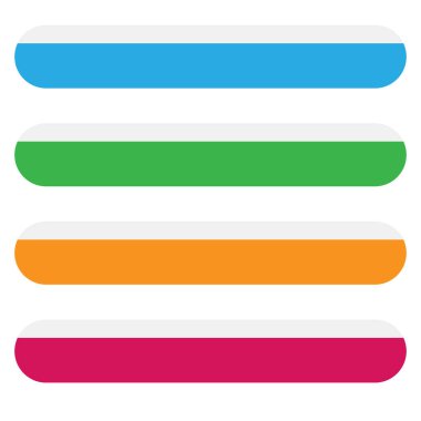 Dikdörtgen pankart, plaket, düğme, etiket ve etiketleme şekli boş, boş, telif alanı vektör çizimi, klip- sanat grafikleri 