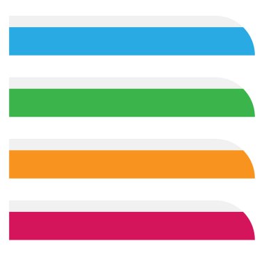 Dikdörtgen pankart, plaket, düğme, etiket ve etiketleme şekli boş, boş, telif alanı vektör çizimi, klip- sanat grafikleri 