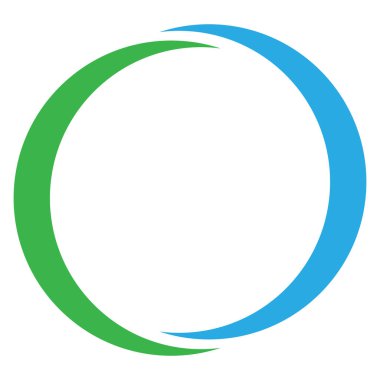 Çember, yarım daire ikonu, sembol. Dairesel çerçeve, sınır borsa vektör illüstrasyonu, klip- sanat grafikleri 