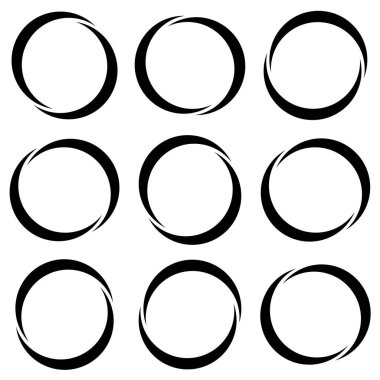 Çember, yarım daire ikonu, sembol. Dairesel çerçeve, sınır borsa vektör illüstrasyonu, klip- sanat grafikleri 