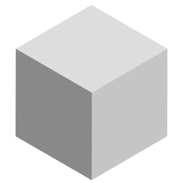 Ізометричний Куб Векторна Іконка Символ Сток Векторна Ілюстрація Кліп Арт — стоковий вектор
