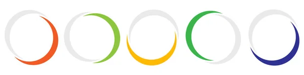 Cercle Icône Demi Cercle Symbole Cadre Circulaire Illustration Vectorielle Bordure — Image vectorielle