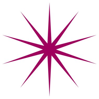 Yıldız patlaması, güneş patlaması simgesi, radyal element stok vektör çizimi, klip- sanat grafikleri 