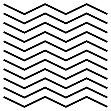 Kusursuz bir şekilde tekrarlanabilir kenarlı zigzag çizgileri hisse vektör çizgileri, klip- sanat grafikleri 